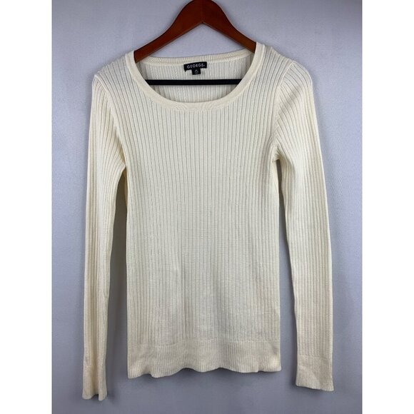 George Womens Ribbed Knit Sweater Top M - Picture 1 of 5